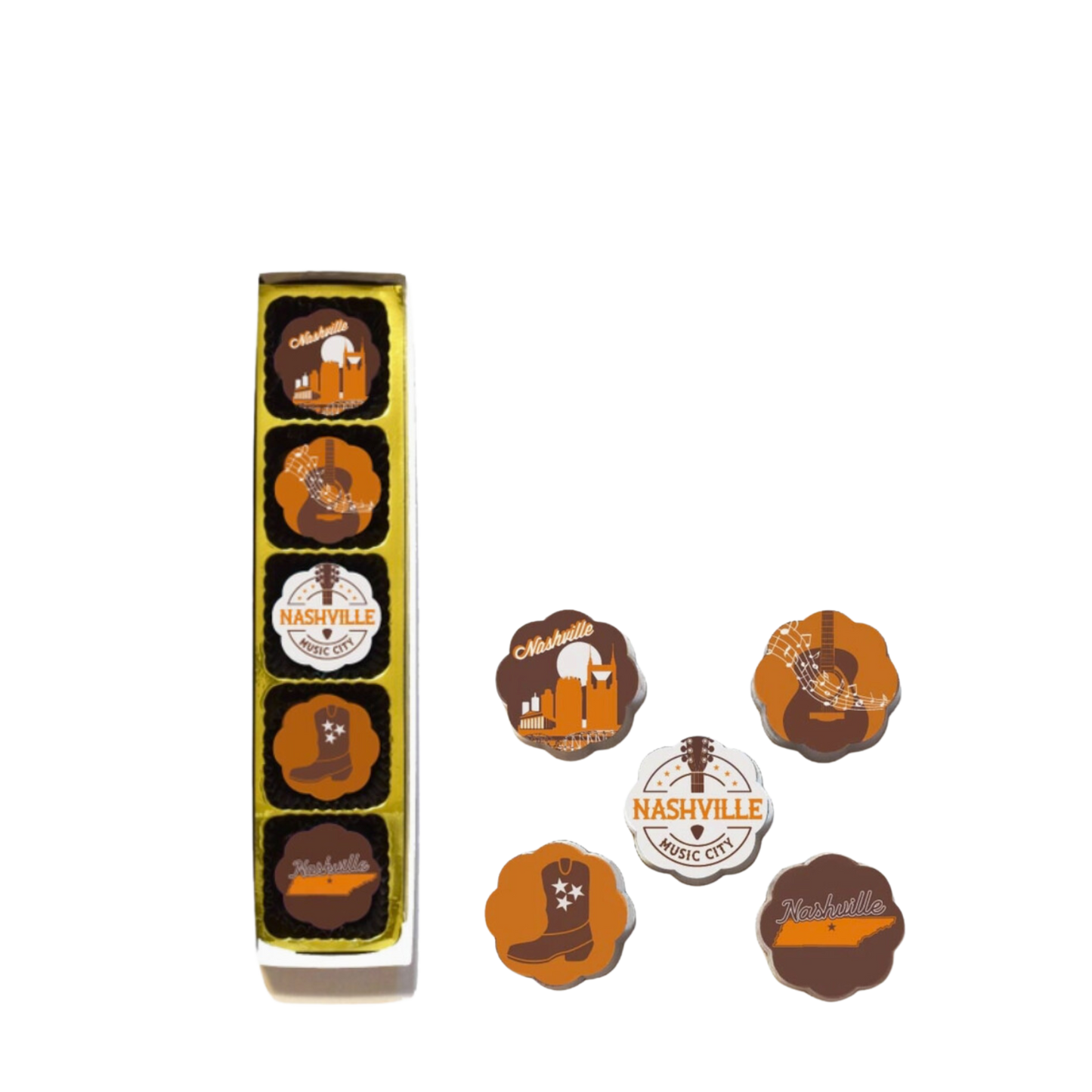 Nashville Themed Chocolate and Caramel Candy