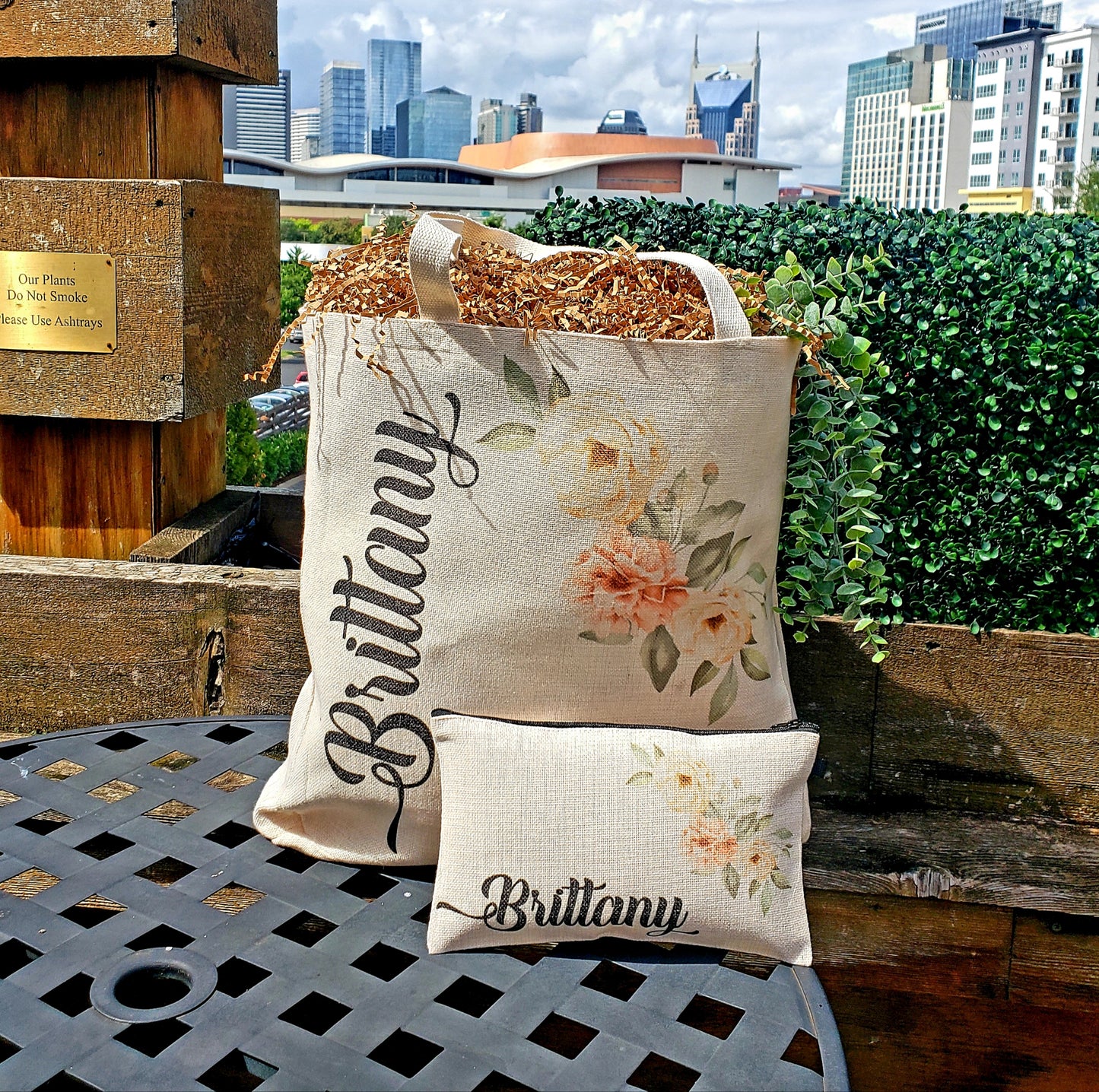 Customizable Linen Tote