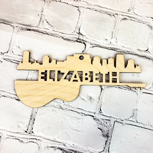 Custom Nashville Skyline Guitar Ornament