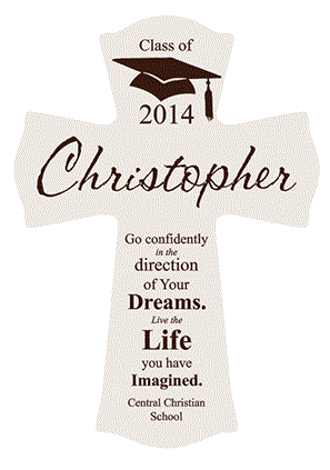 Engraved Graduation Cross