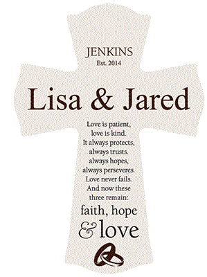 Engraved Wedding Cross