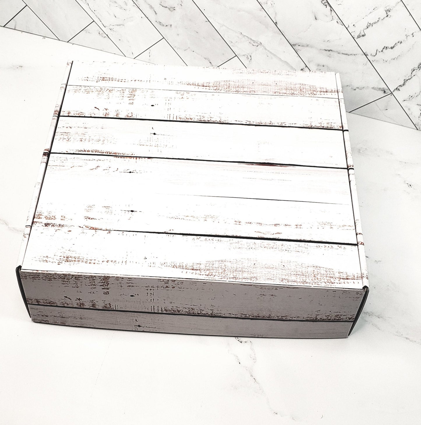 Distressed Wood Gift Box (Recommend 9-10 items)