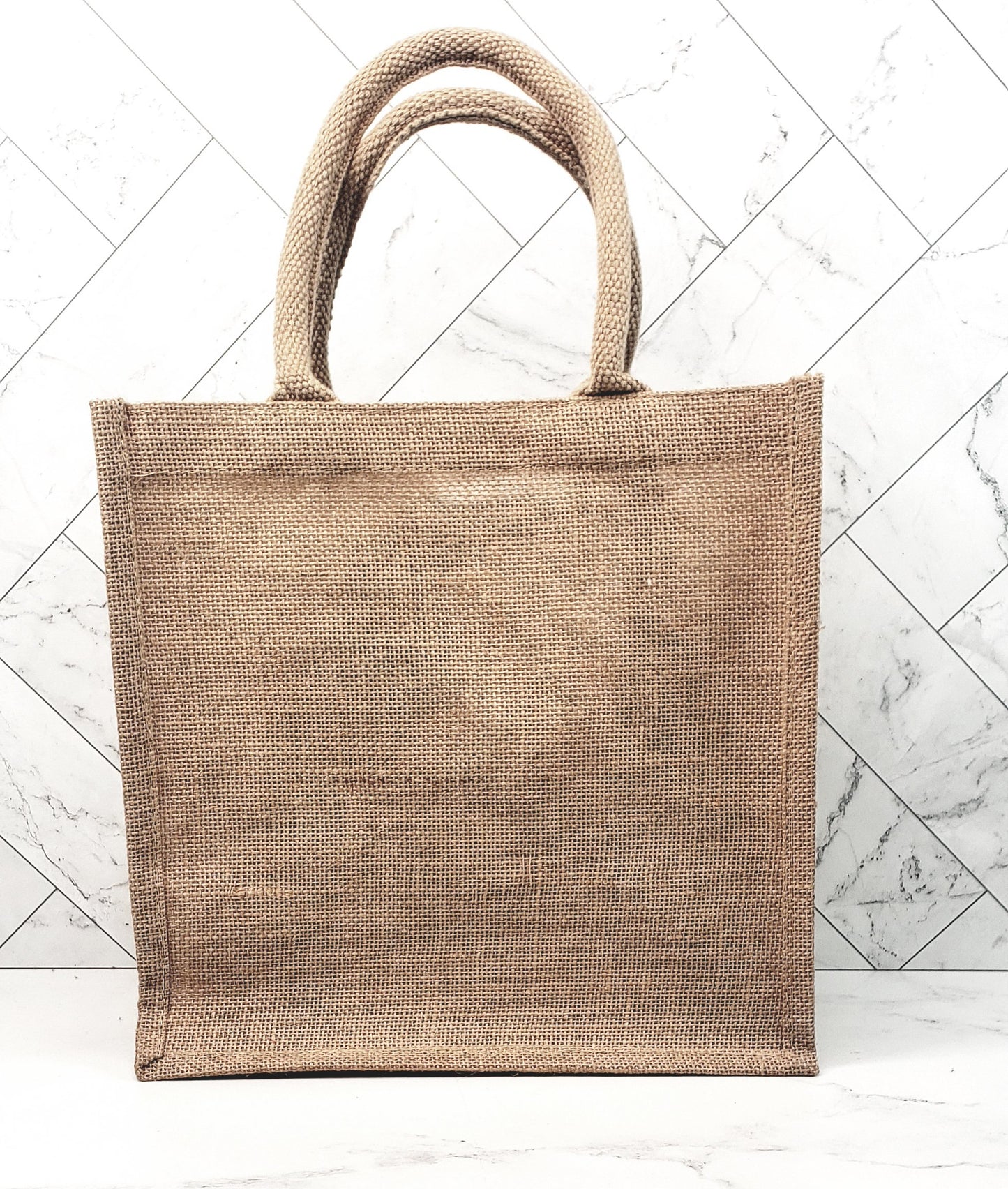 Square Burlap Tote (Recommend 10-20 items)