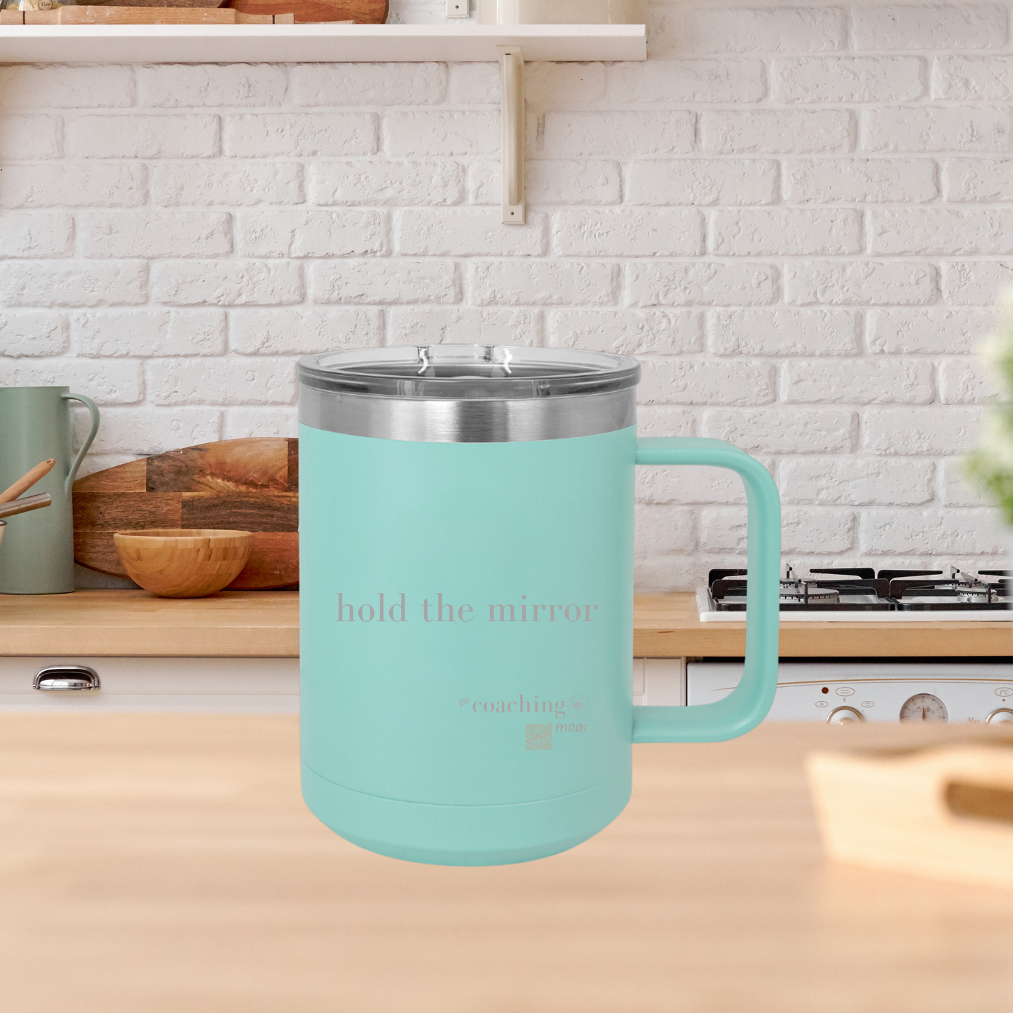 Moai 15 oz insulated mug