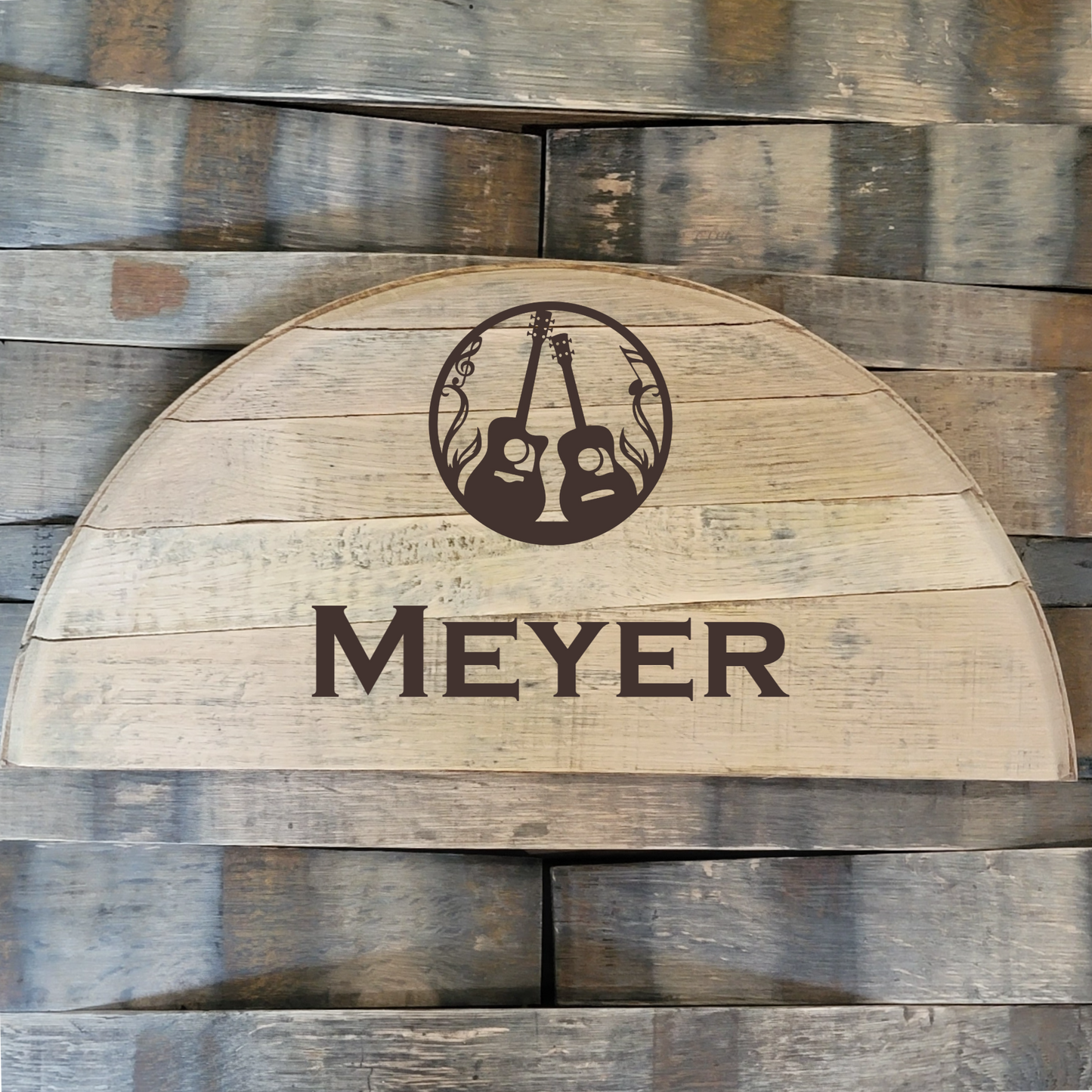 Half Whiskey/Bourbon Barrel Lid