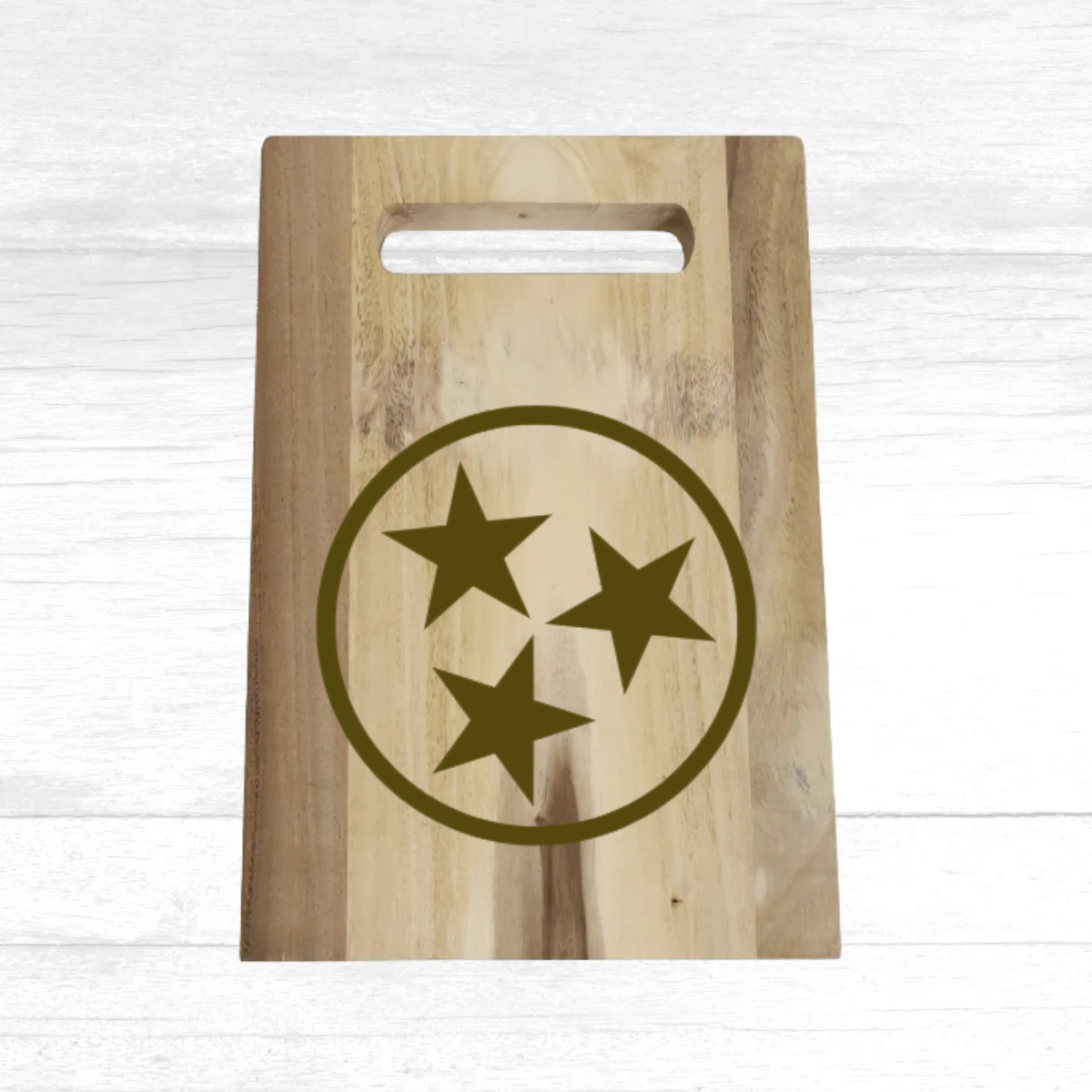 Solid Acacia Cutting Board with Carry Handle