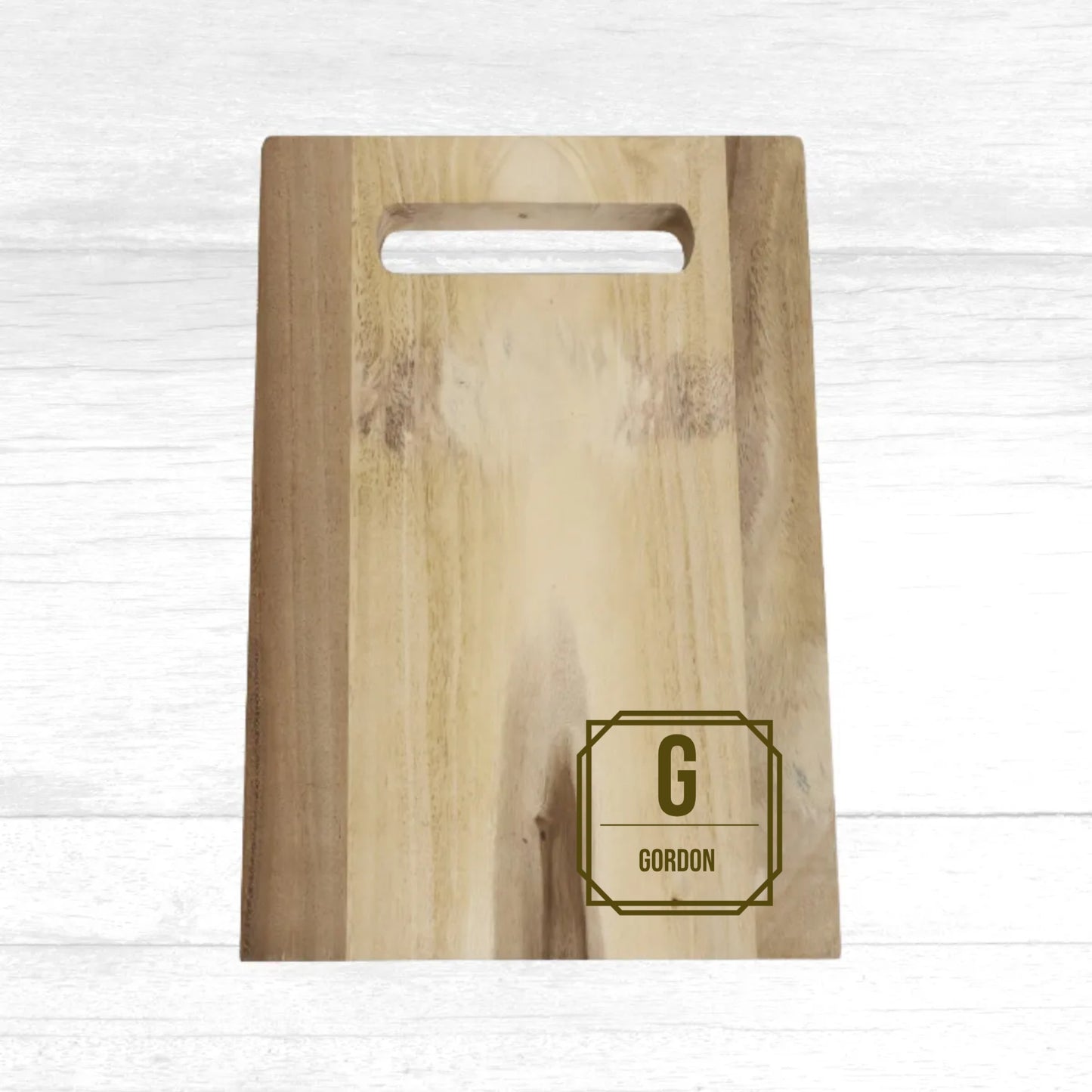 Solid Acacia Cutting Board with Carry Handle