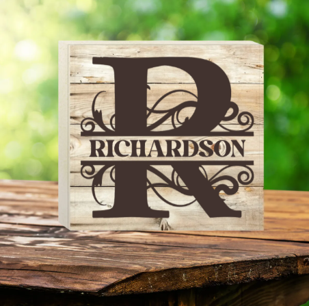 Faux Wood Box Sign