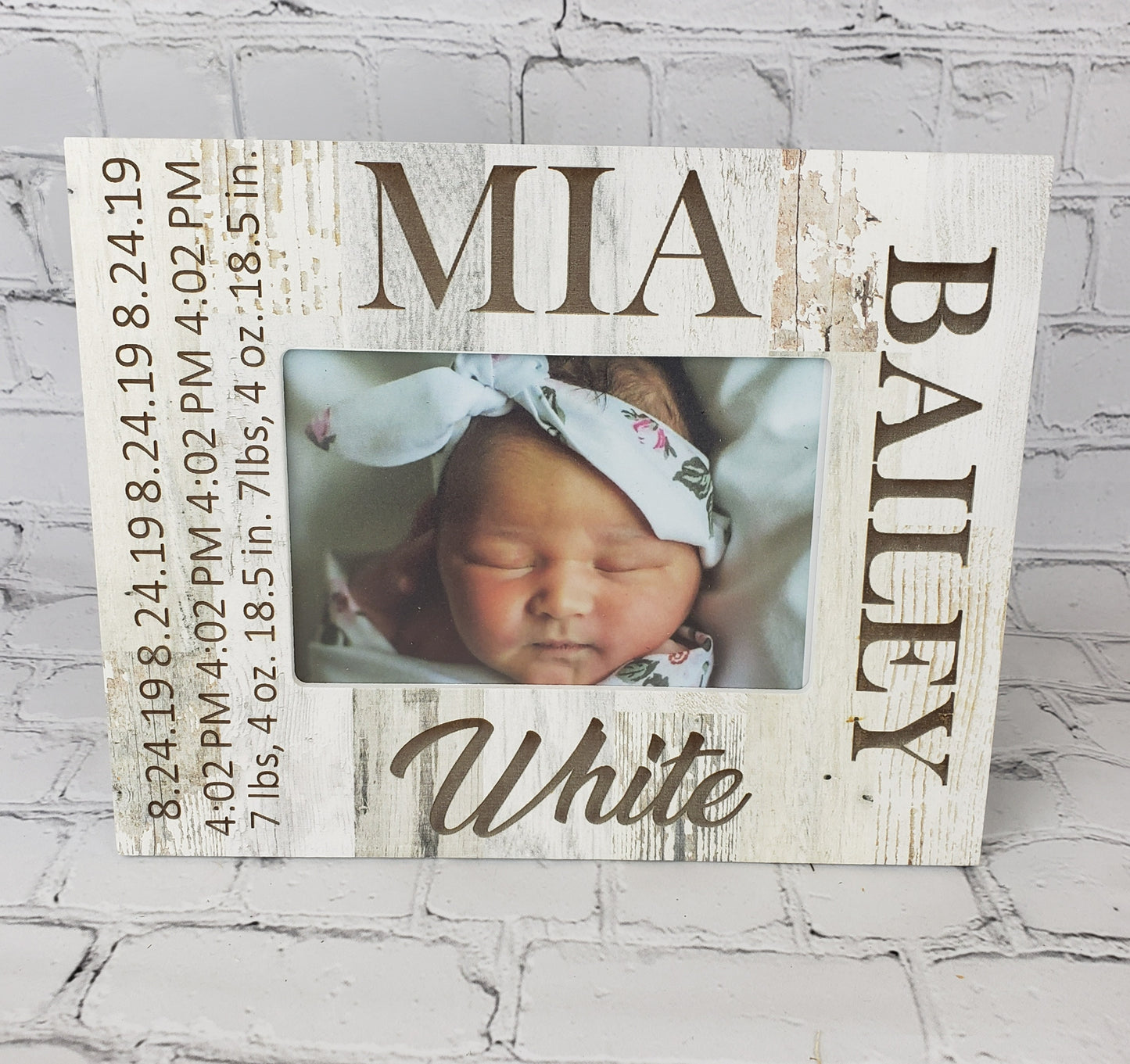 Engraved New Baby Photo Frame