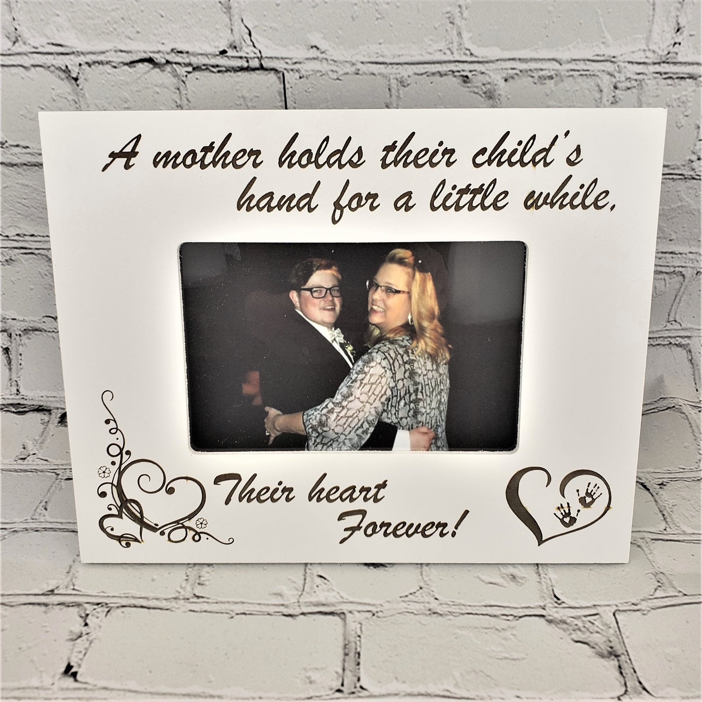 Engraved Mother and Child Photo Frame