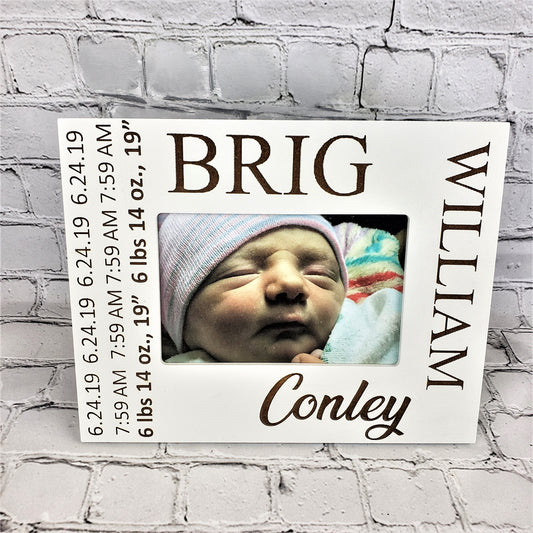 Engraved and Personalized Baby Photo Frame